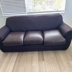 Faux Leather Couch