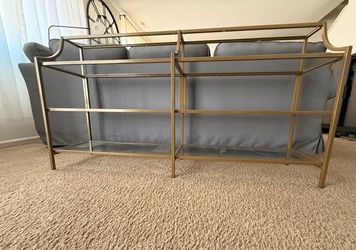 Gold & Glass Console Table – 3 Tier