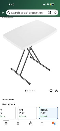 30” Folding Table