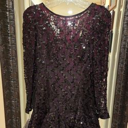 Vintage 80's Sequined Lace  Cocktail Dress