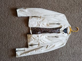 Beautiful White Leather Jacket