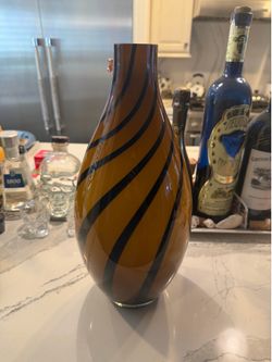 Decorative blown grass vase