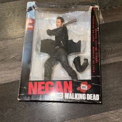McFarlane Toys AMC The Walking Dead Negan 10" Deluxe Action Figure Used Complete In Box