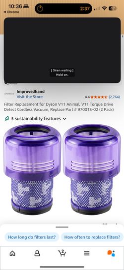 2 new Dyson v11 filters