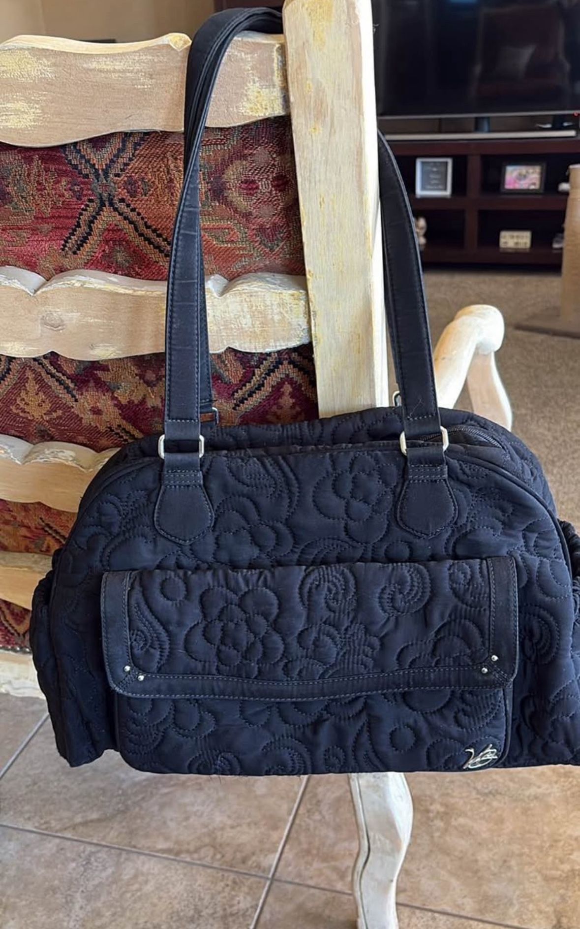 Quilted Vera Bradley Diaper Bag w Changing Pad