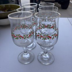 Christmas Glassware Set Of 6