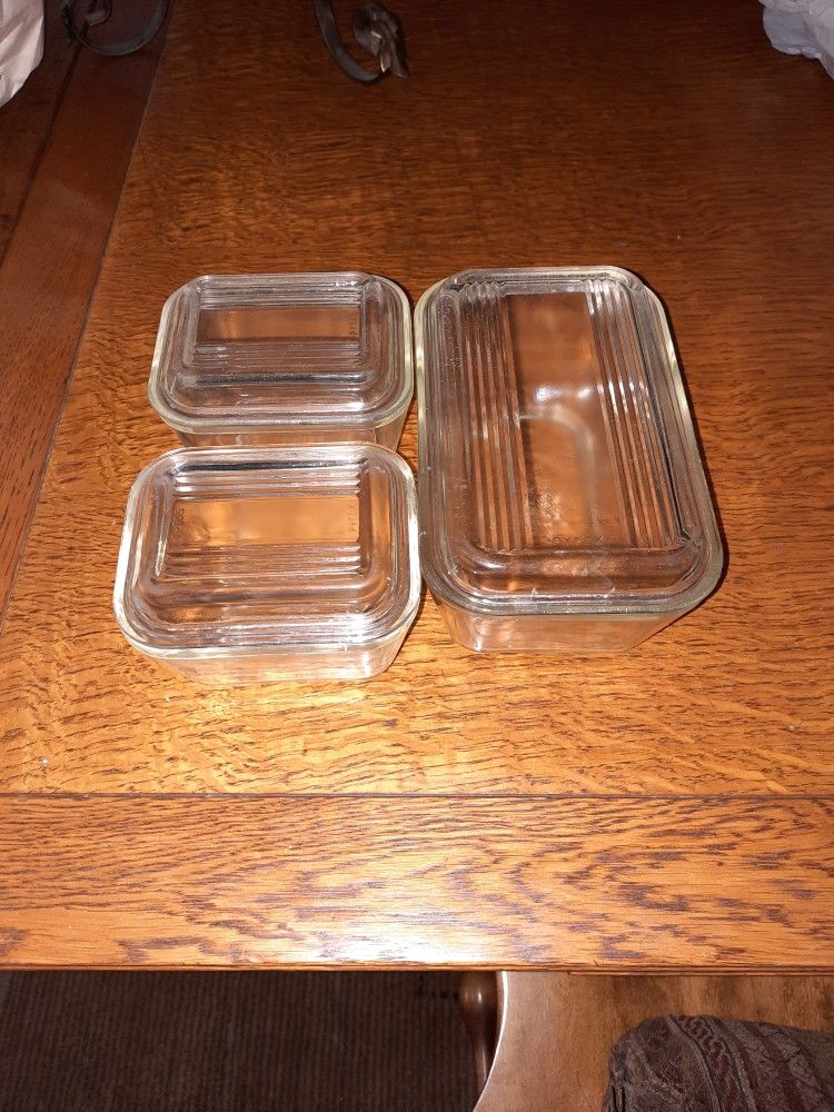 Antiques  Glass Storage Containers  