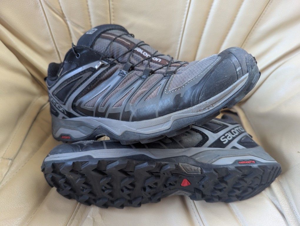 AsNew Sz 11.5 Mens Salomon X Ultra GoreTex Speed cross Hiking Trail Running Shoes REI La Sportiva Merrell Keen Hoka, Altra, Vasquez Goretex Arc'teryx