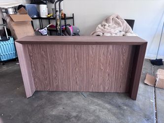 New Modern Fluted Wood Console Table
