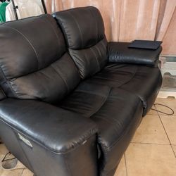 Leather Loveseat