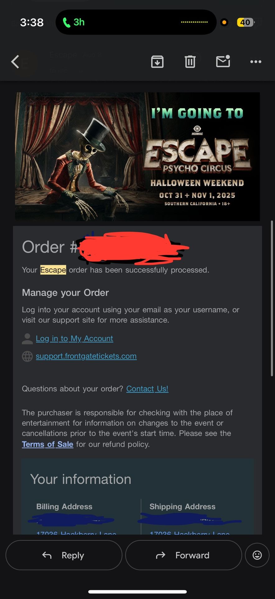 2 day pass Escape