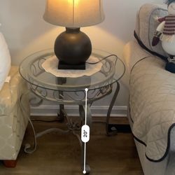 2 Glass Side Tables