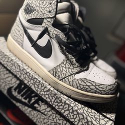 Jordan 1 High White Cement Size 12M