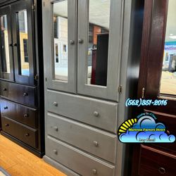 Grey Tall Wardrobe Clóset Chest Dresser Ropero 