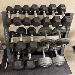 Dumbbell Set With Rack Up To 360lb