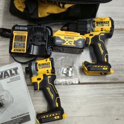 DEWALT 20V MAX XR Hammer Drill and ATOMIC Impact Driver with 1 4ah Battery and charger 