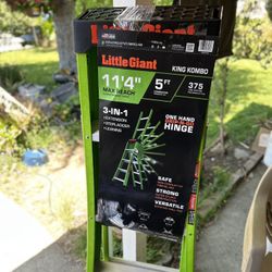 Little Giant King Kombo 5'-8' Fiberglass 3-in-1 Combo Ladder, 375 lbs. Rated