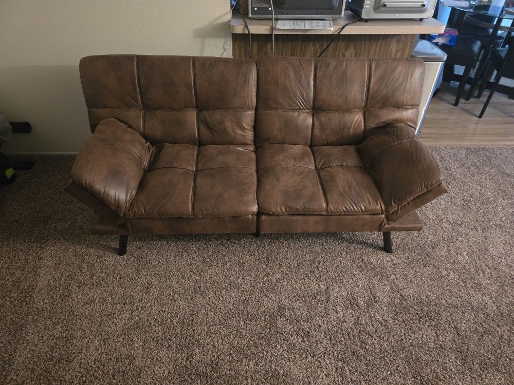 Brown Memory Foam Futon/Couch
