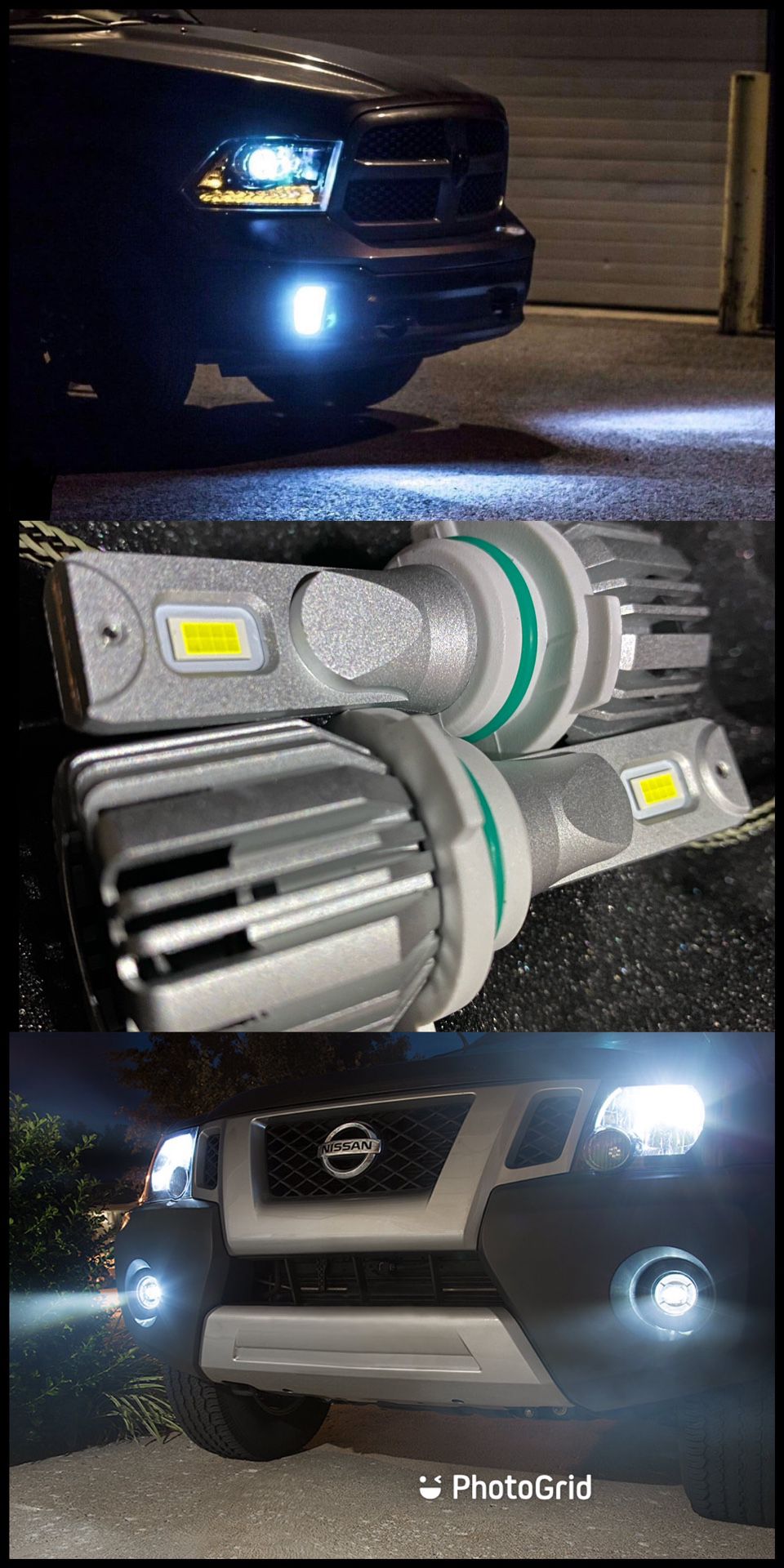 Super Bright Led headlights / Foglights with free license plate lights for all year makes and models