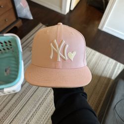 Pink Yankee Fitted