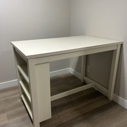 Dining Table, Counter Height, With Storage Shelves 