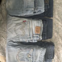 Dark Blue And Light Blue Little Girl Size 10