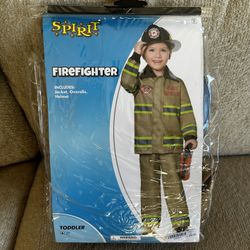 2T Toddler Firefighter Costume 