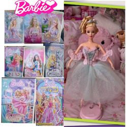 Beautiful Barbie collector doll Marzipan and 11 classic Barbie DVDs 🌸👑🌸 (Not all DVDs are in photos but there's 11 movies total  and the doll inclu
