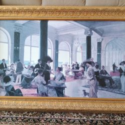 A Grand Hotel by Renee Lelong Reproduction Photograph 36.5" x 24.5" w Gold Leaf Frame