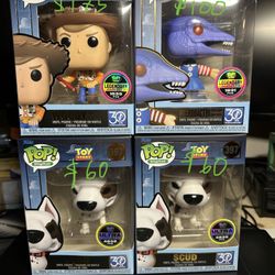 FSO Toy Story Funko NFT Limited Edition Mint - Woody, Pteradactyl Head, & Scud