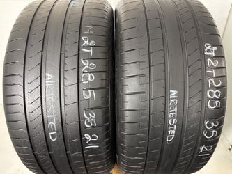 2 Tires 285 35 21 Pirelli P Zero Pz4 Star No Repairs 