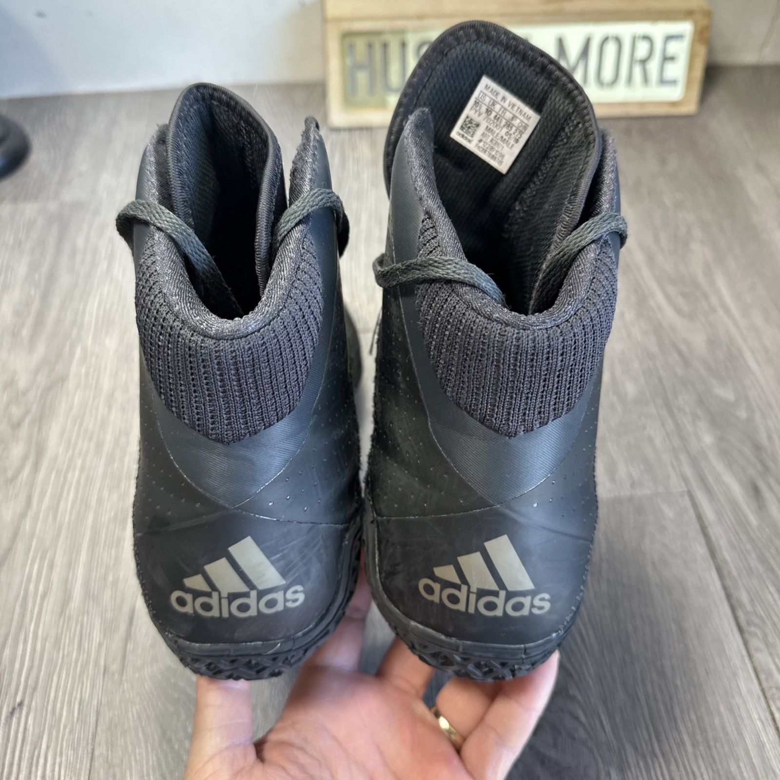 adidas gazelle silver green womens ADIDAS Mat Wizard 4 Wrestling Shoes - Navy/Gray