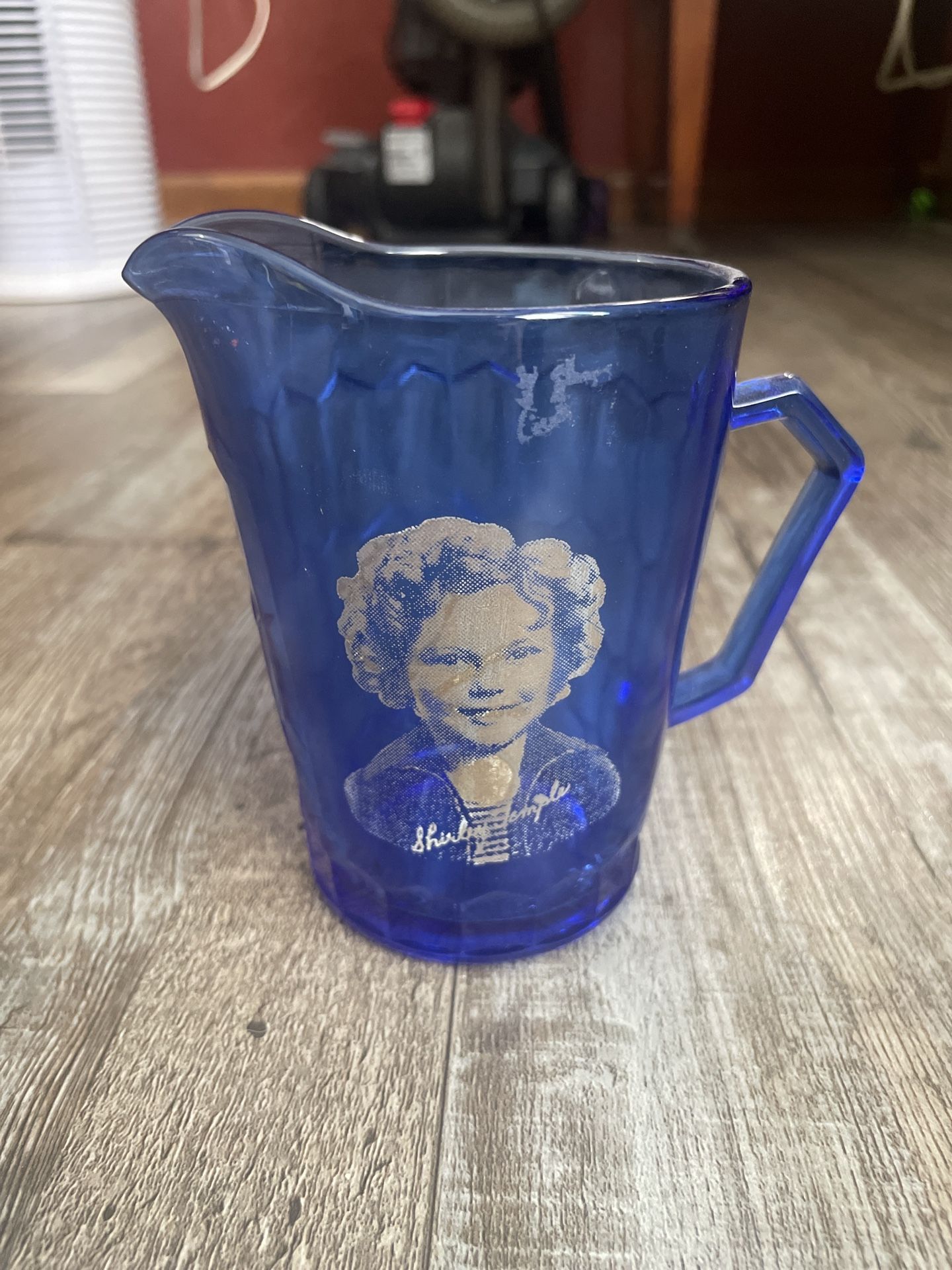 Shirley Temple Blue Cobalt Glass Creamer/ Pitcher -1930s