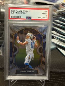 2020 Panini Select Justin Herbert Rookie Prizm PSA 9 Chargers