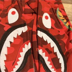 Red BAPE Zip Up