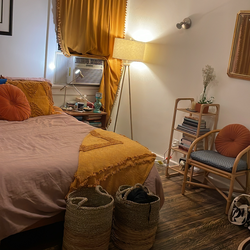 Zinus full sized rustic pine wood bed frame