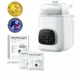Momcozy baby bottle and item washer with washing tablets