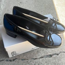 Black Ballet Flat Kitten Heel