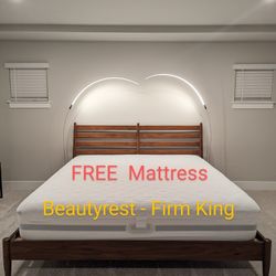 West Elm - King Bed Frame with FREE mattress 