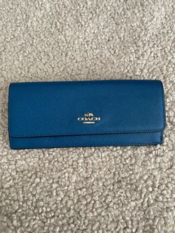 coach wallet blue