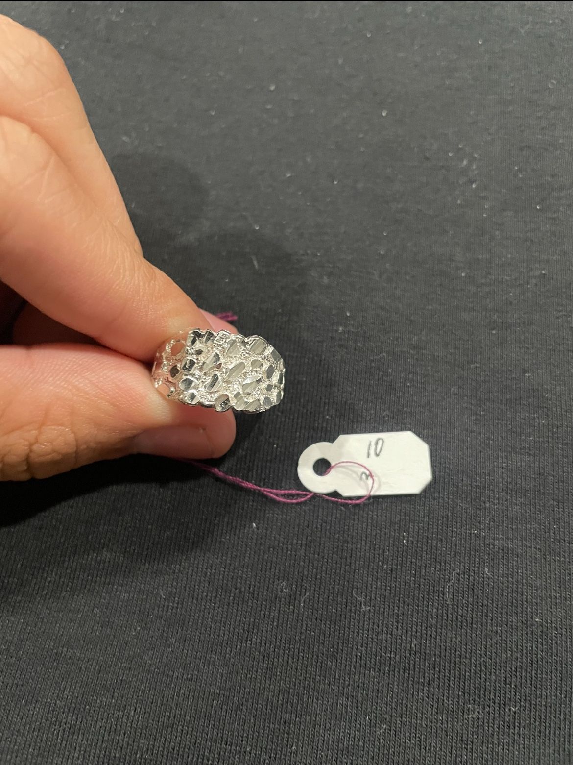 925 Silver Nugget Ring With Diamond Cut,All Products : American Fashion Style Bags On Sale