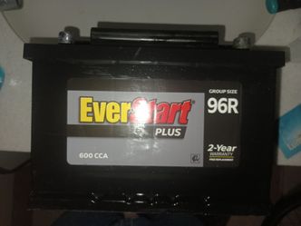 Almost New! 1 Month old. EVER START CAR BATTERY BORN JULY 2026. USED SPARINGLY. COST $120 At Walmart. 660 cca