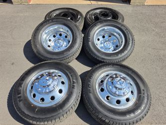 17" dodge ram dually 350 aluminum wheels and tires new