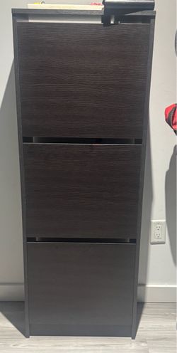 Assembled IKEA BISSA 3-Compartment Shoe Cabinet