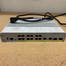 Cisco WS-C3560CX-12PC-S Catalyst 3560-CX 12 Port PoE 10G Uplinks IP Switch