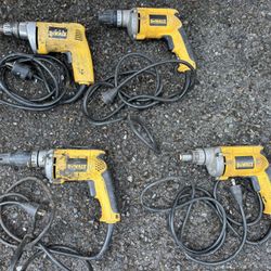 Lot of 4 x DeWalt Drills