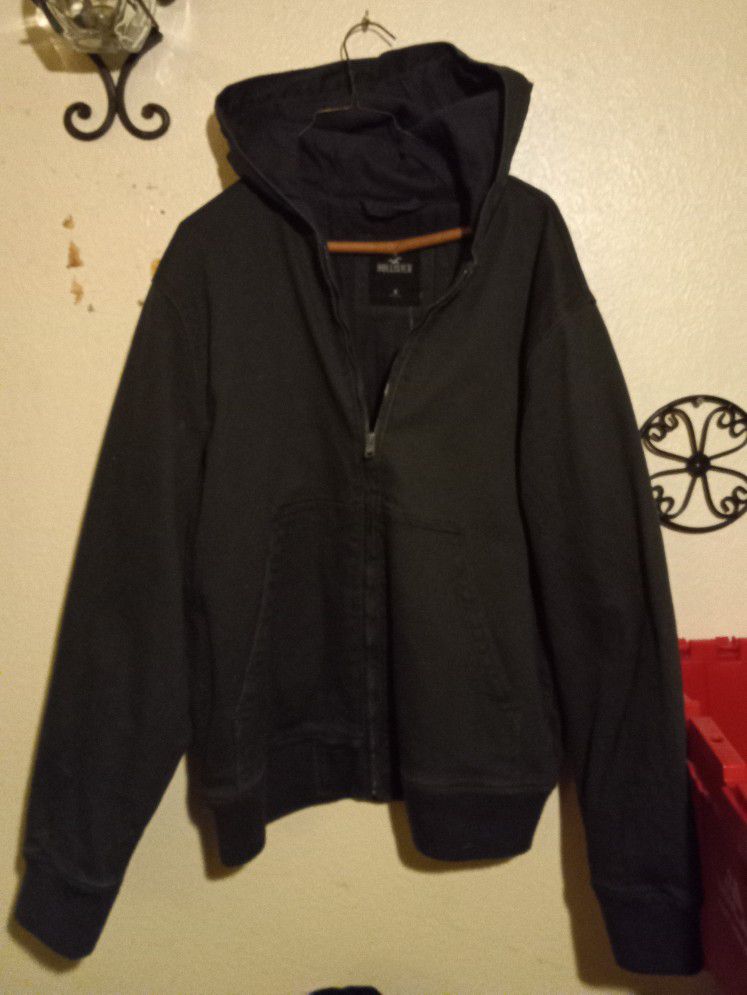 Hollister Flannel Lined Workwear Hooded Jacket