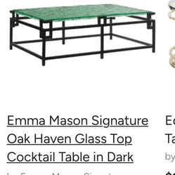 Glass Top Cocktail/ Coffee Table 