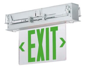 QLLİTE RLEX Recessed Edge - Lit Exit Sing,…le Sided, Mirror Green Double Sides new box