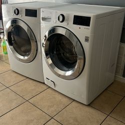 Washer And Dryer Lg Samsung White 27in